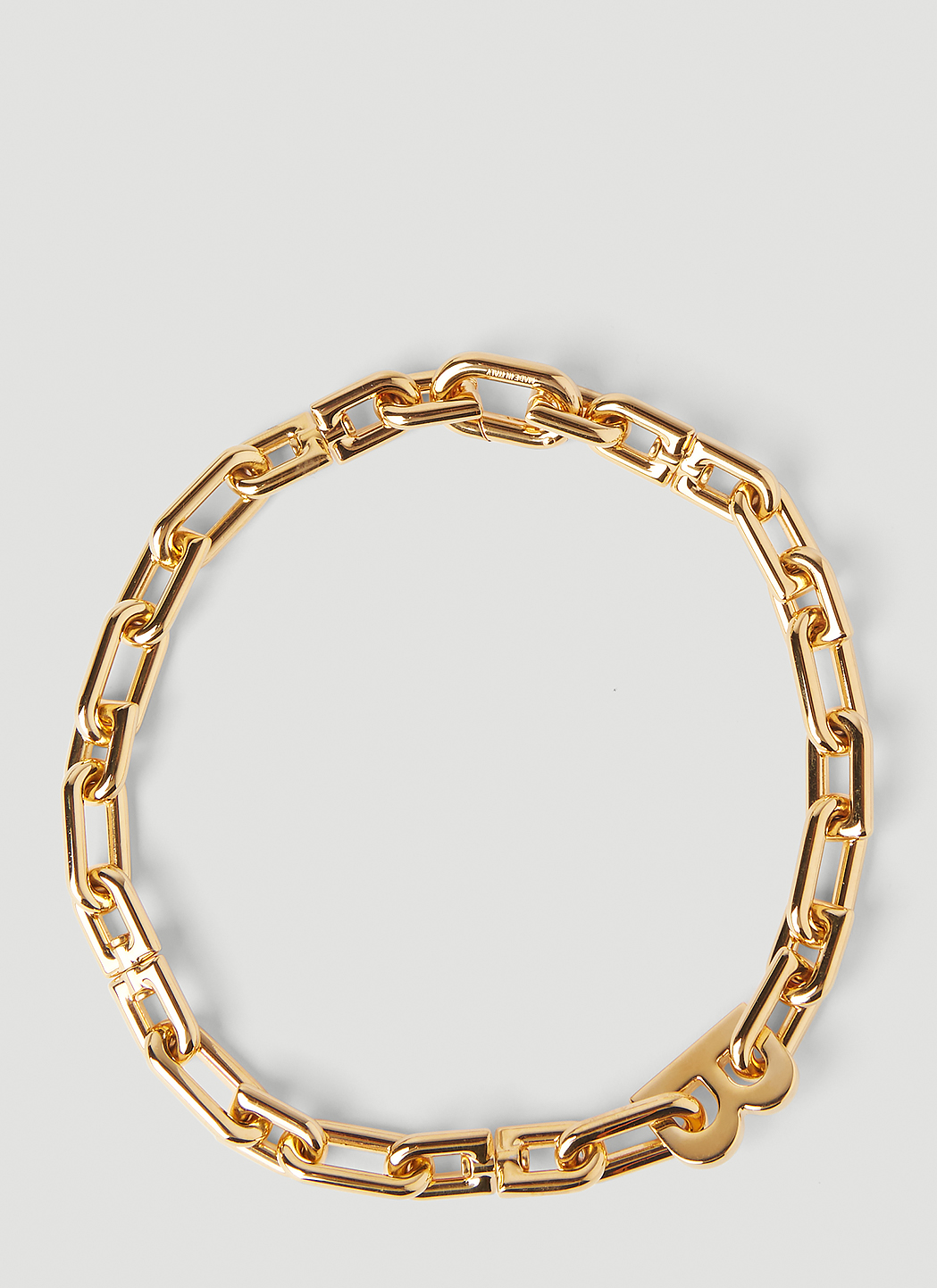 Balenciaga Gold Typo Valentine Necklace  SSENSE