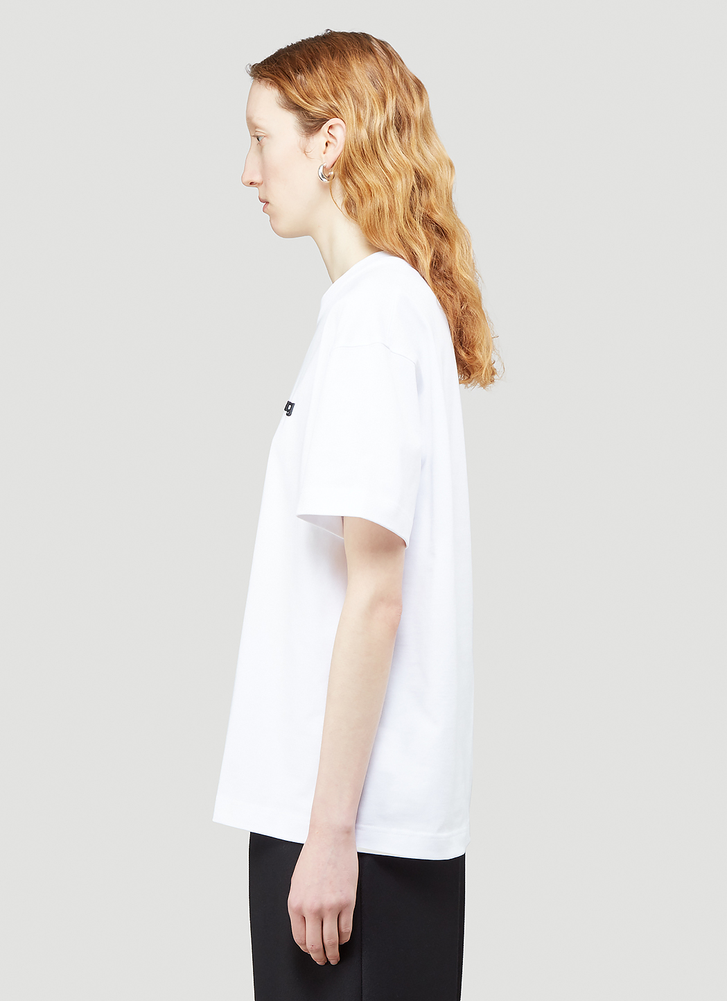 Alexander Wang Women's Embroidered-Logo T-Shirt in White | LN-CC