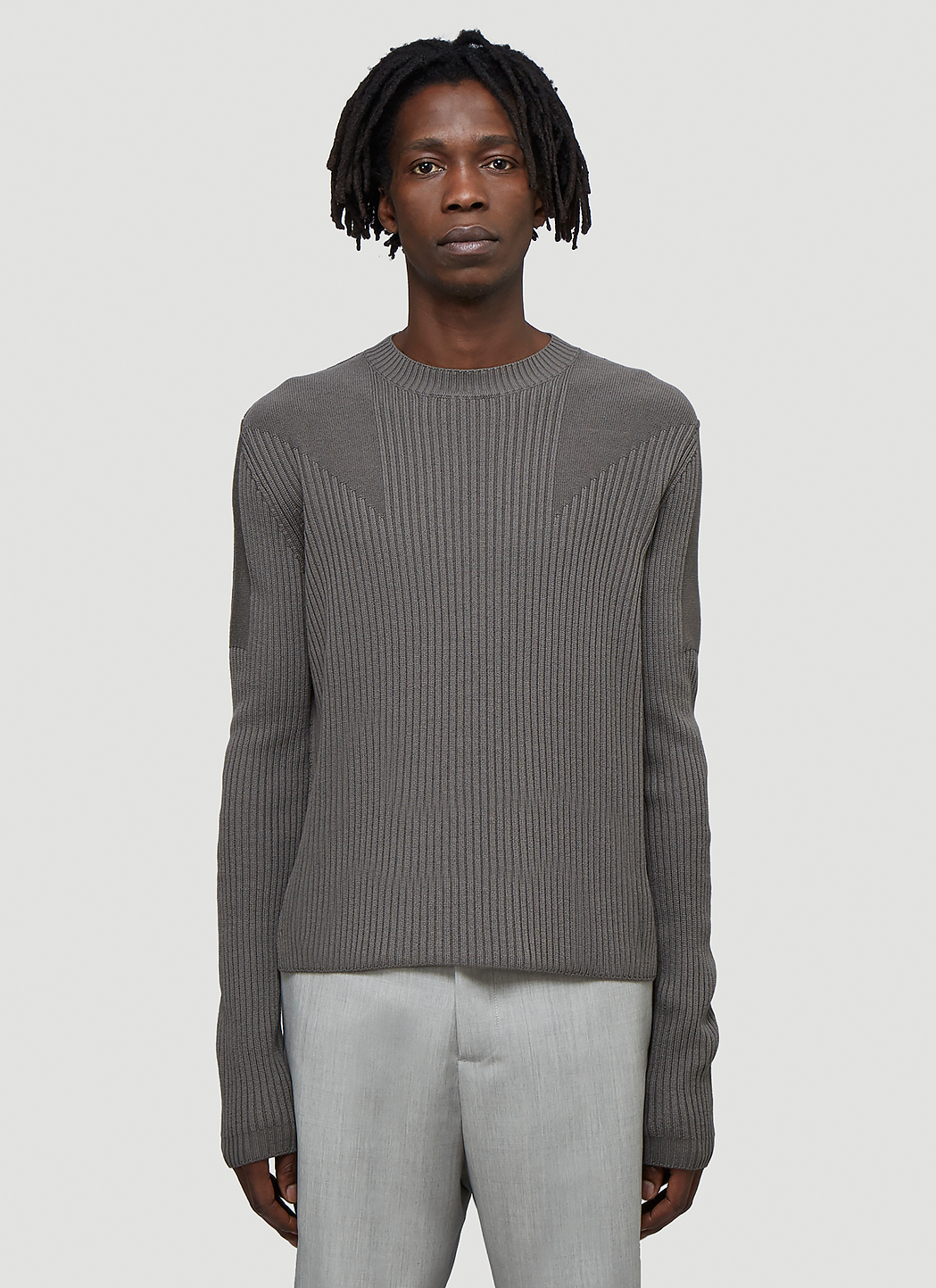 Rick Owens Cardigan top sweater knit XS 36 0 2 gray grey long sleeve buttefly drape