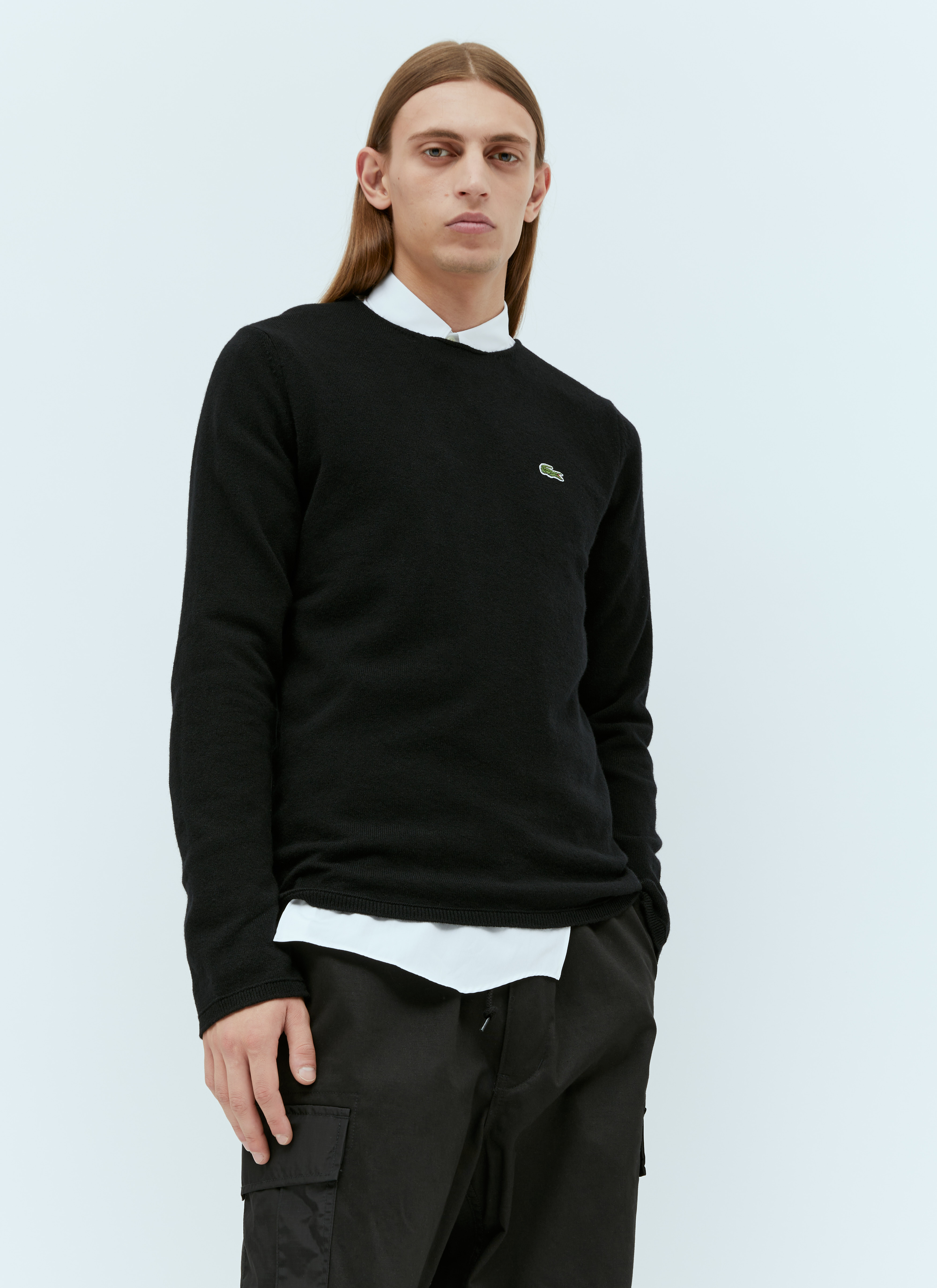 Lacoste black crew neck clearance jumper