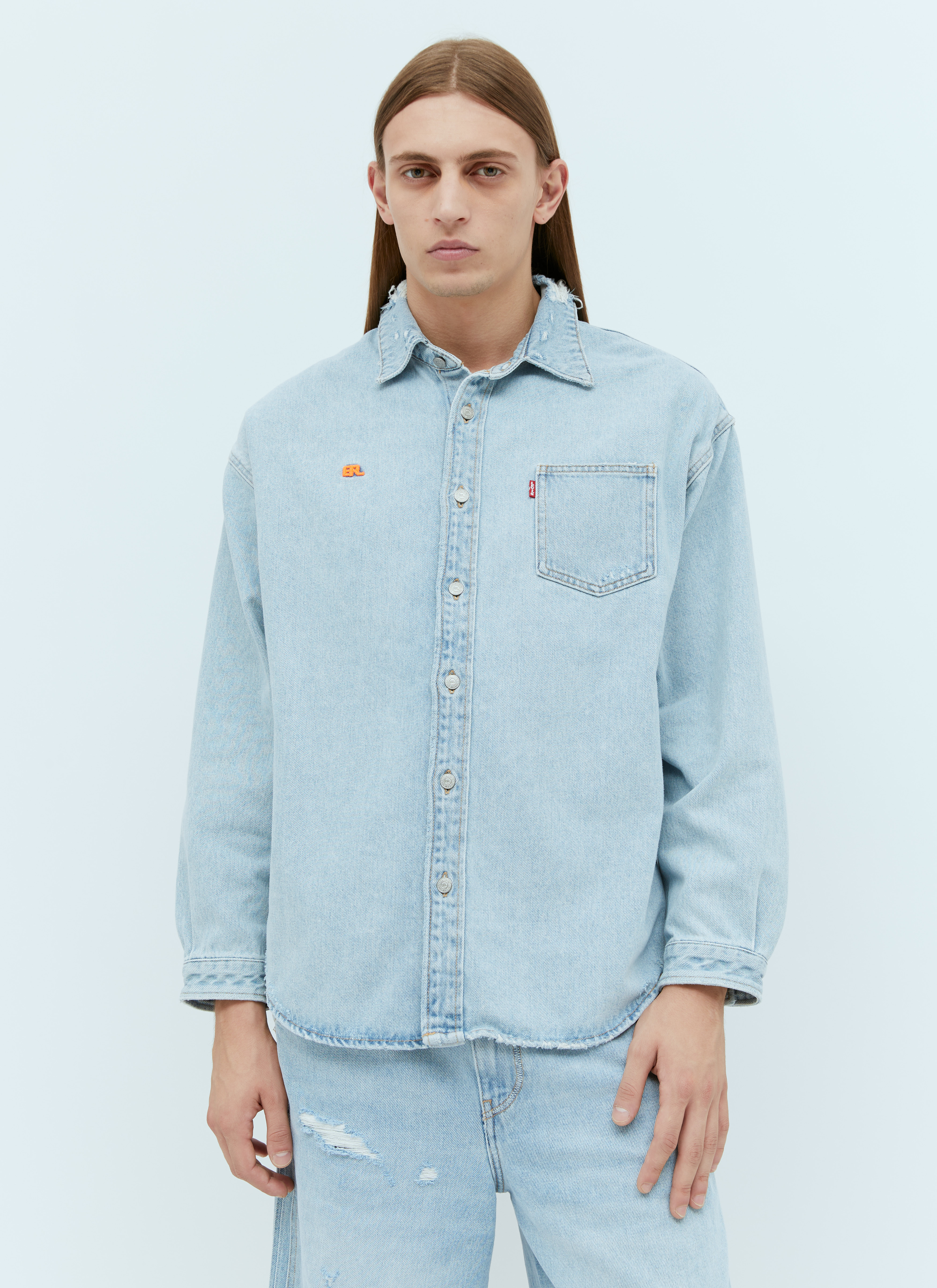 ERL x Levis Denim Overshirt in Blue LN CC