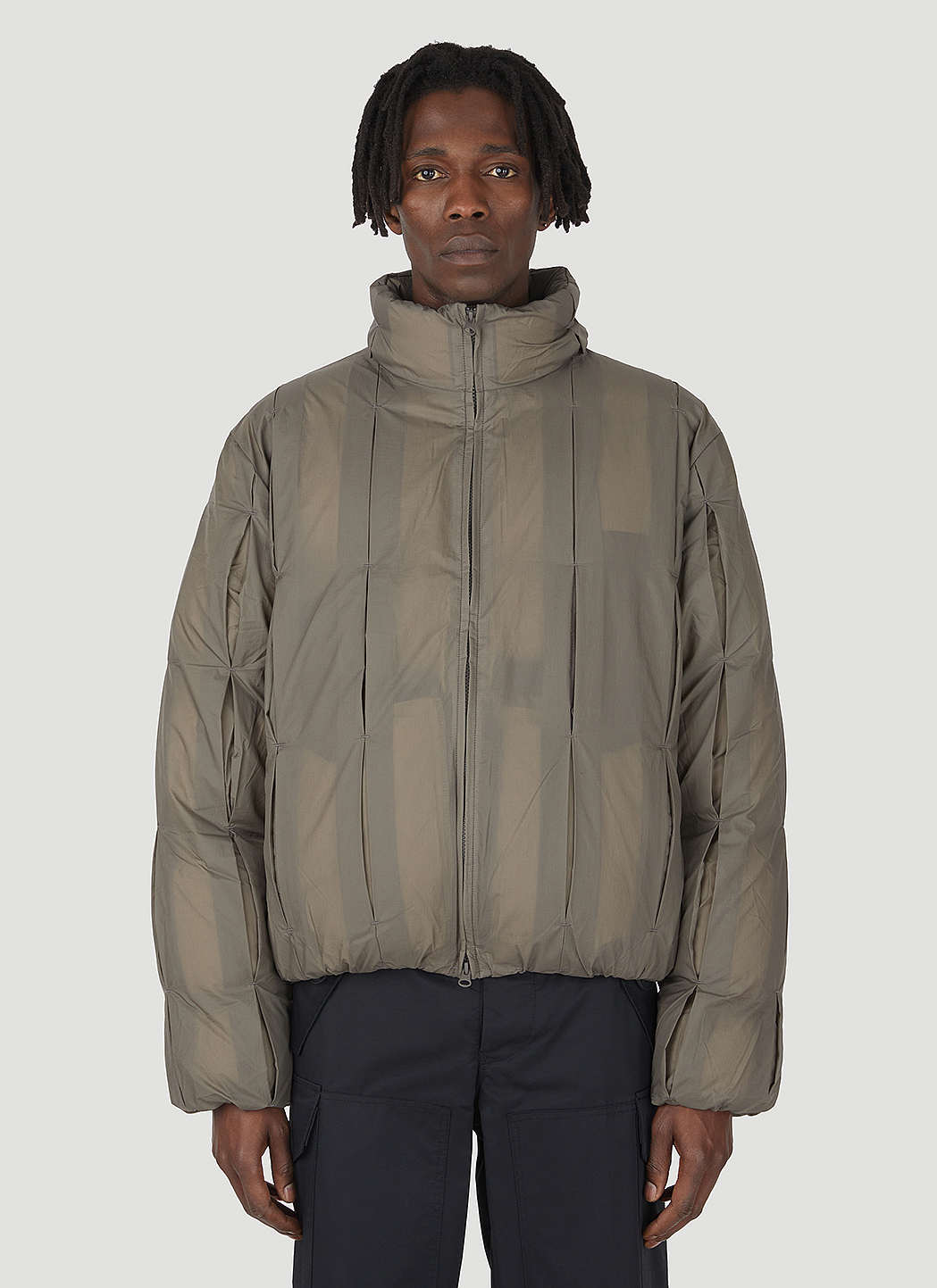 POST ARCHIVE FACTION (PAF) Men's 4.0+ Down Centre Jacket in Brown