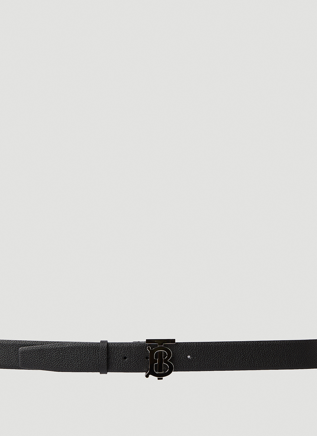 Burberry Reversible Leather TB Monogram Belt - Black - 85