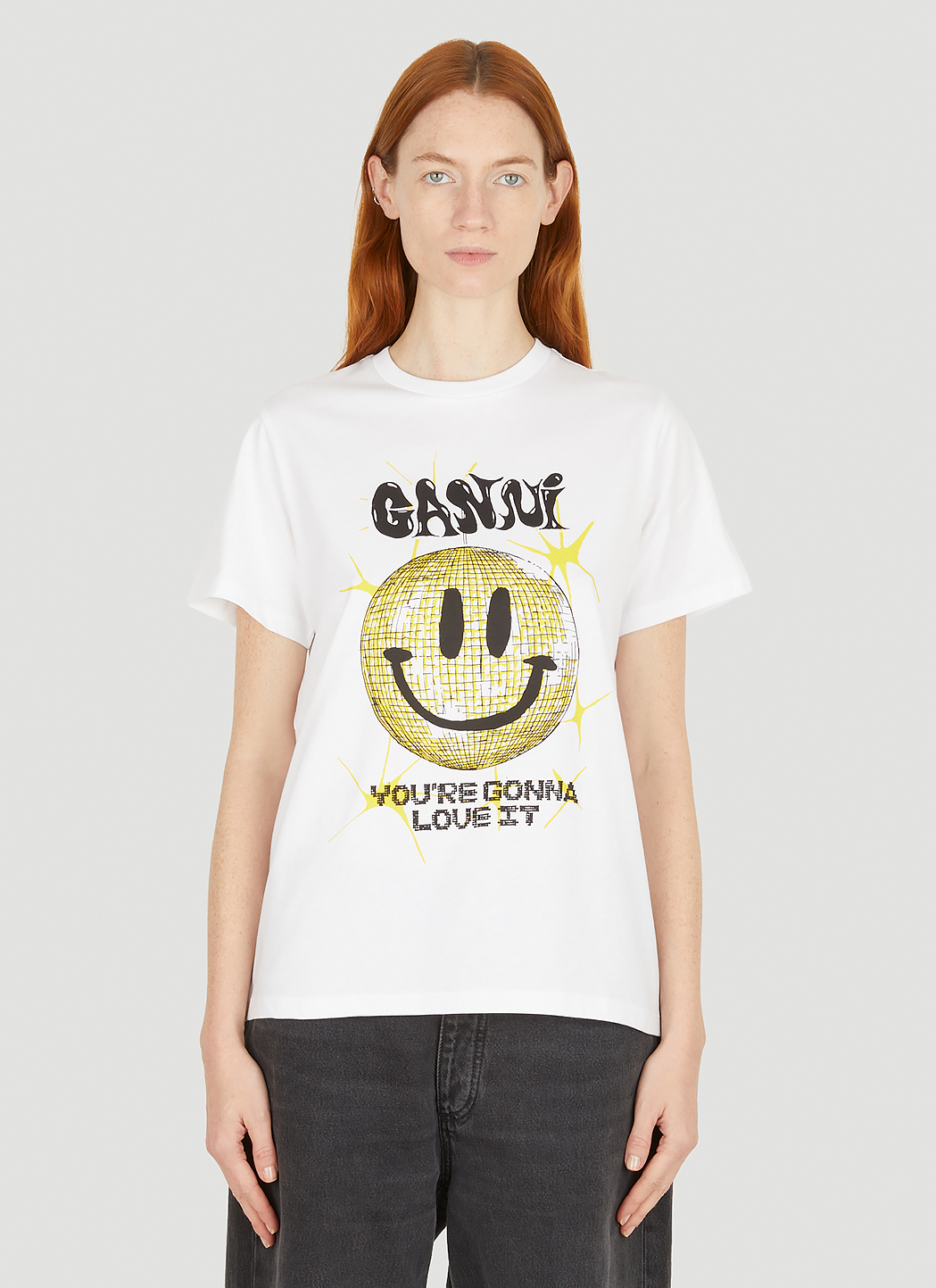 GANNI, You'Re Gonna Love It Graphic-Print Cotton T-Shirt