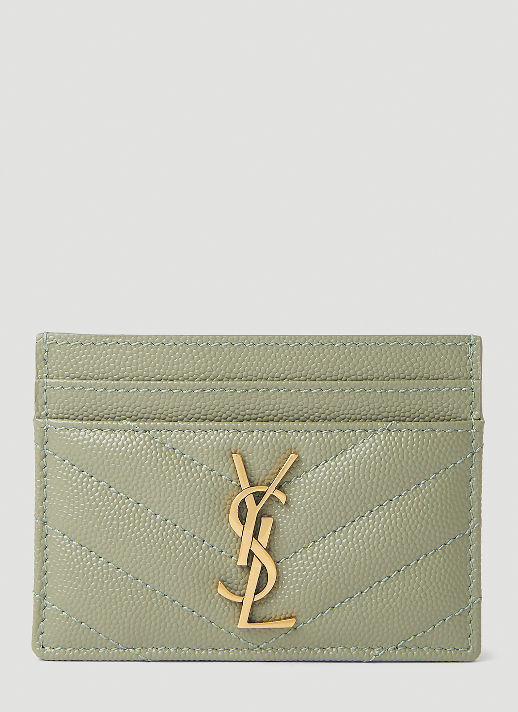 Ysl card holder green new arrivals