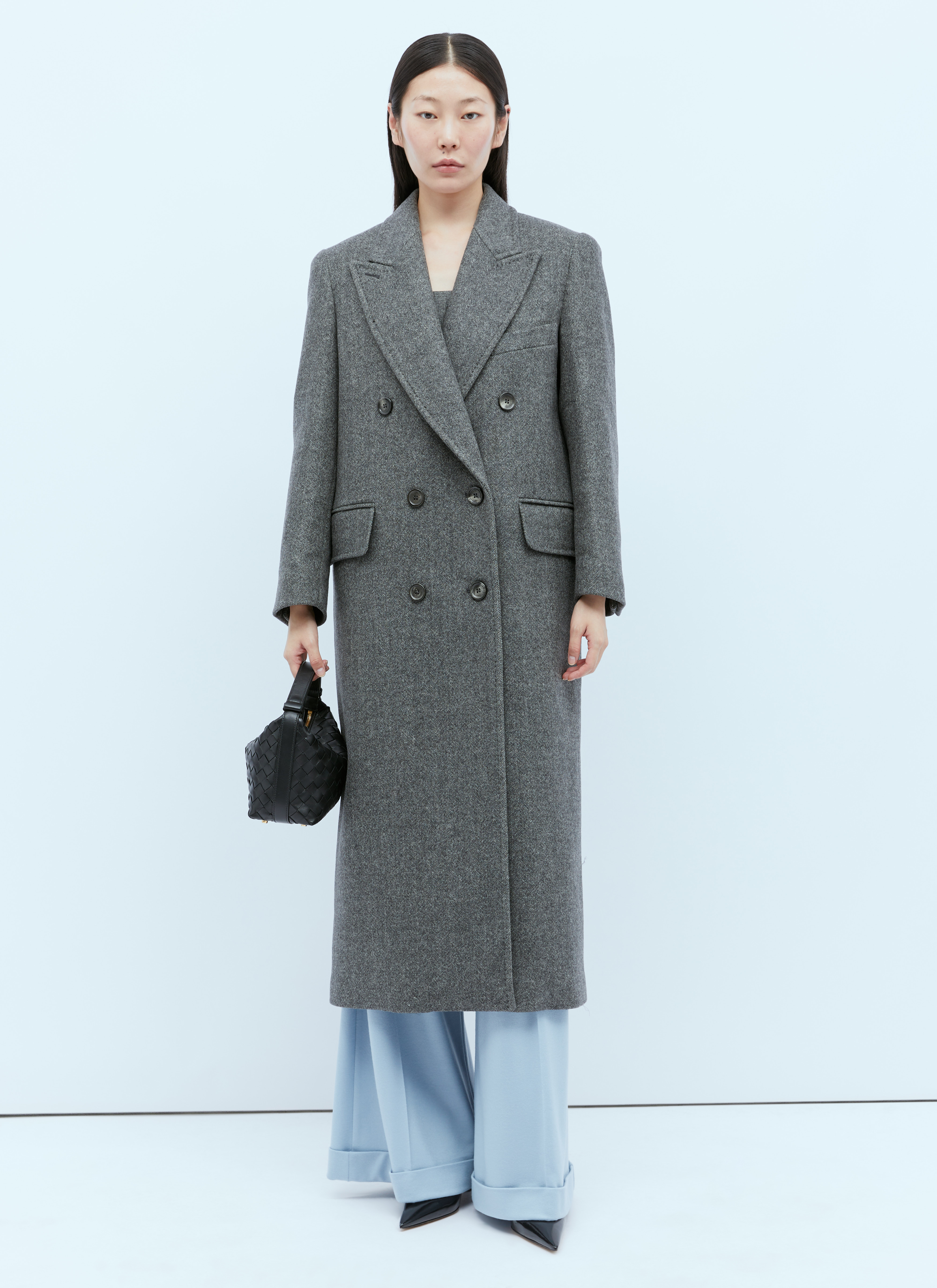 Max mara grey hot sale wool coat