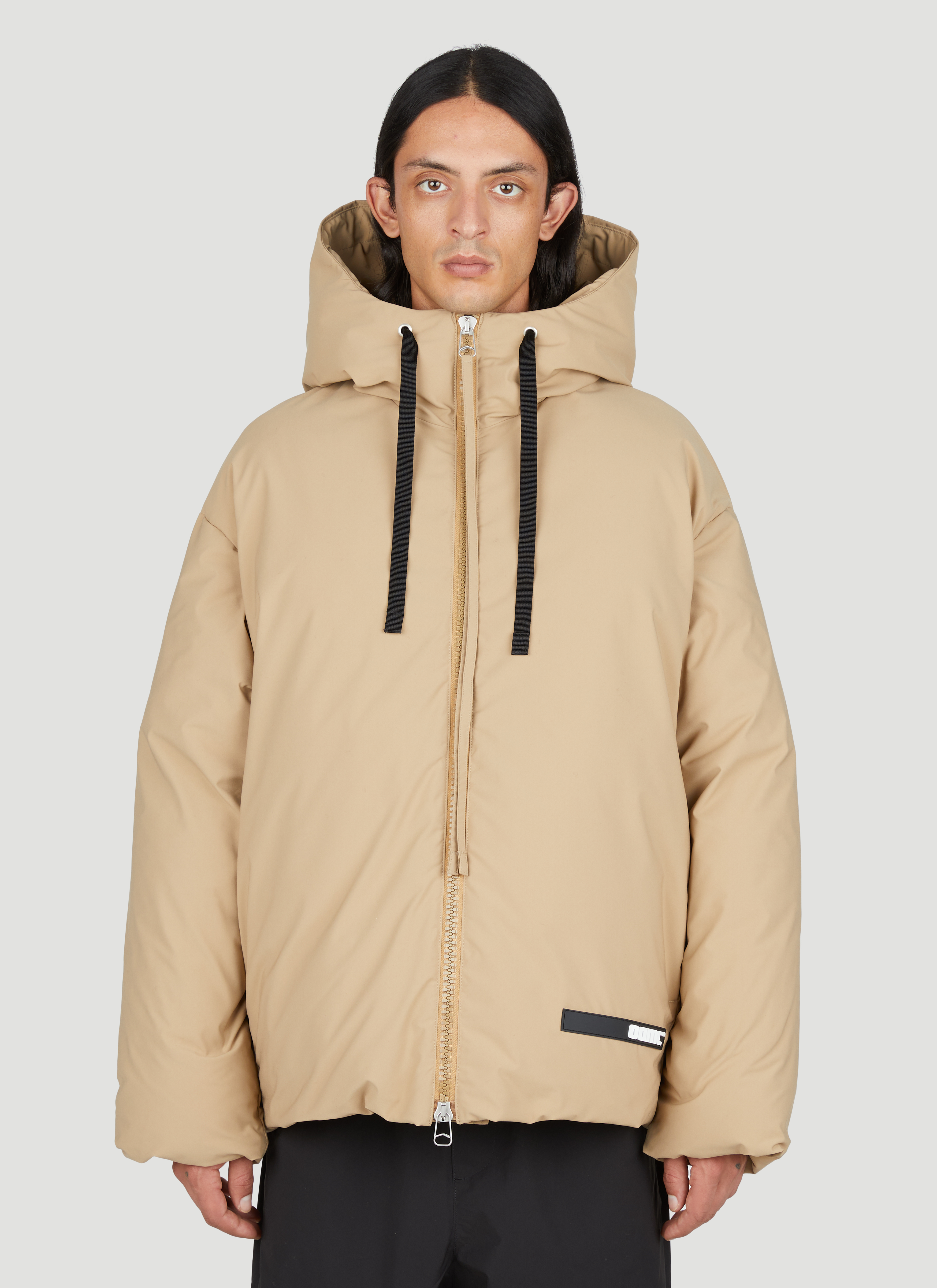 OAMC Men's Lithium Hooded Padded Coat in Beige | LN-CC®