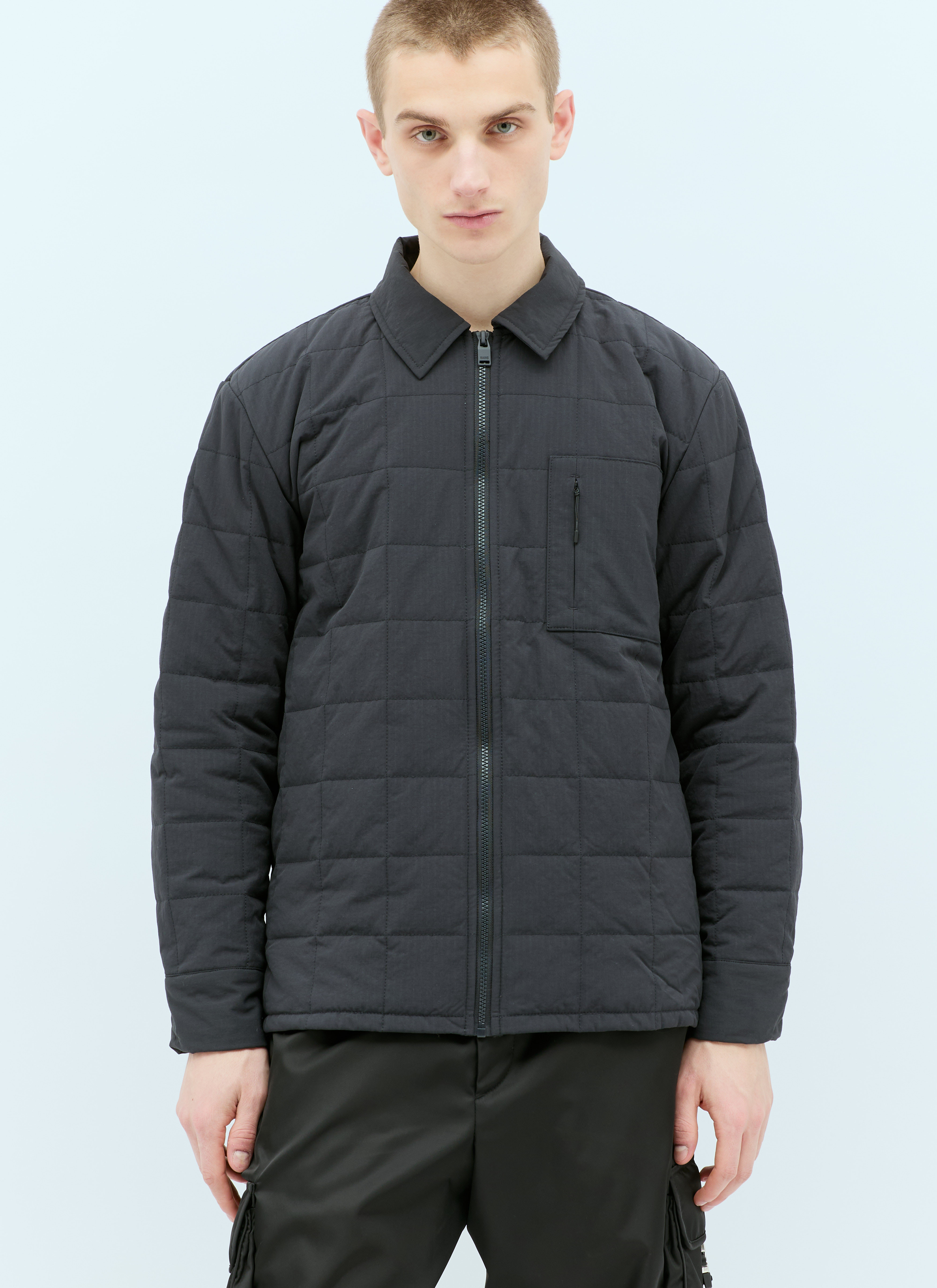 Rains Men's Giron Liner Overshirt Jacket in Black | LN-CC®