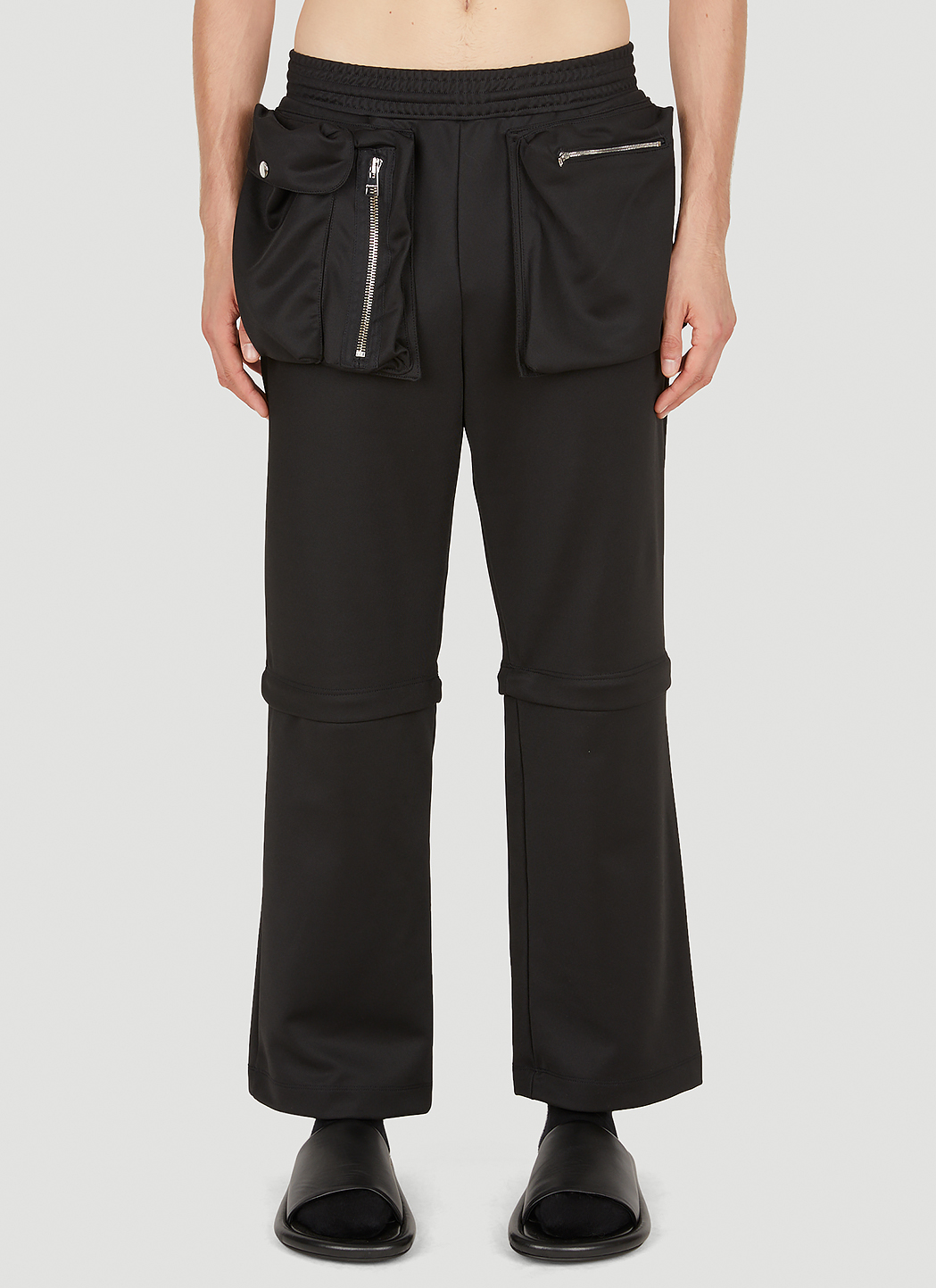 JW Anderson Men's Patch Pocket Track Pants in Black