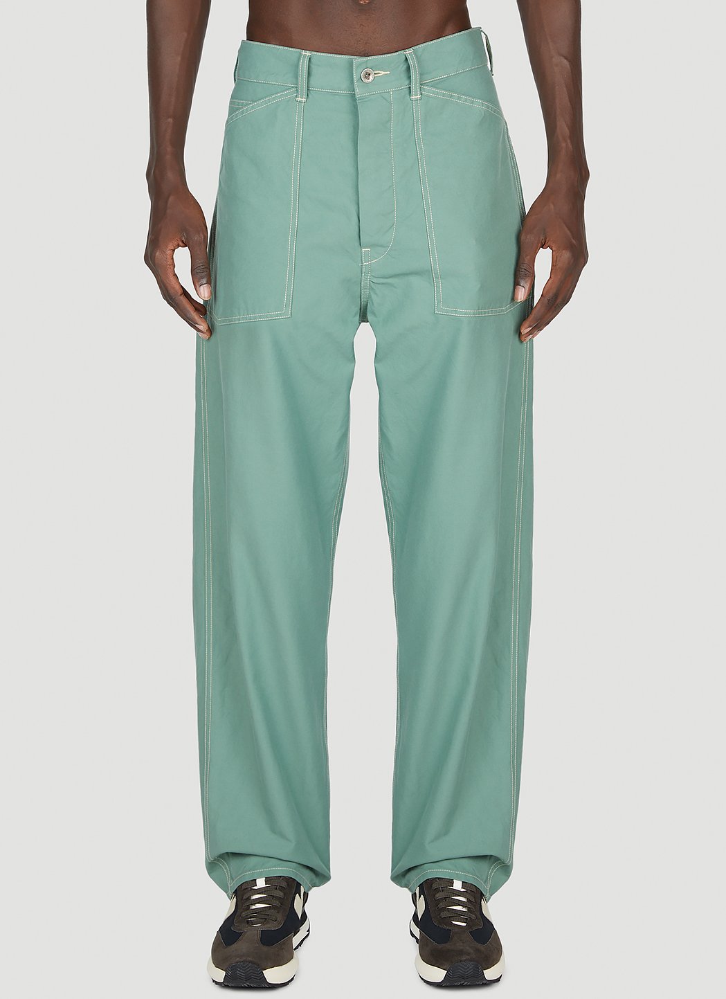 Visvim Men's' Carpenter Pants in Green | LN-CC®