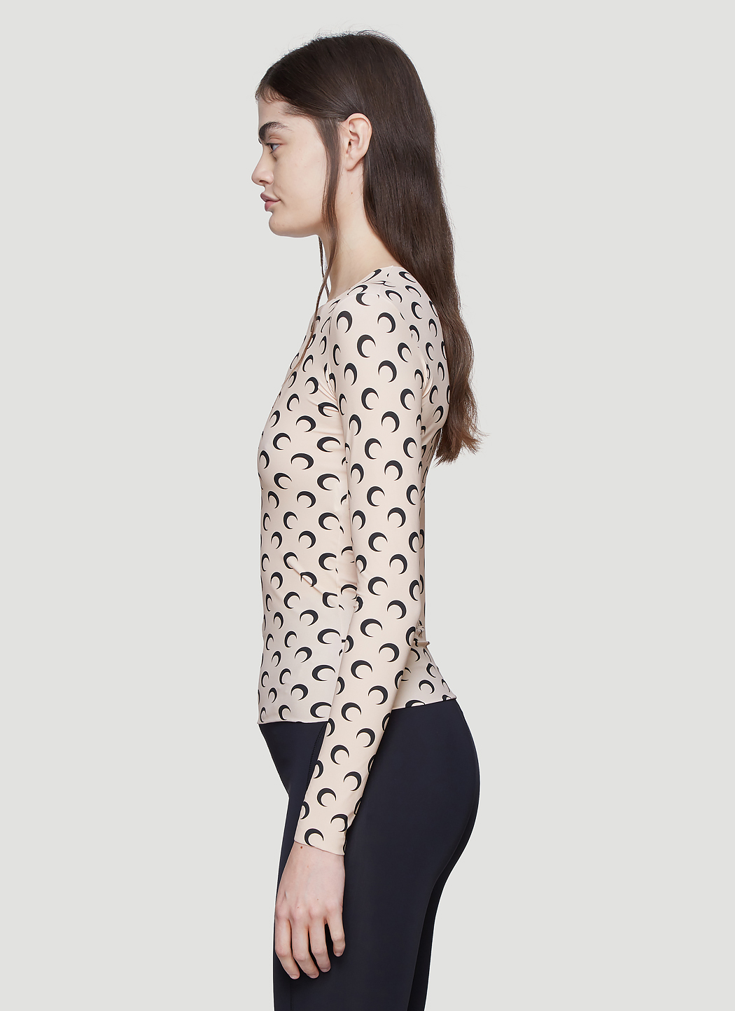 Marine Serre Crescent Moon Long Sleeve Top | LN-CC