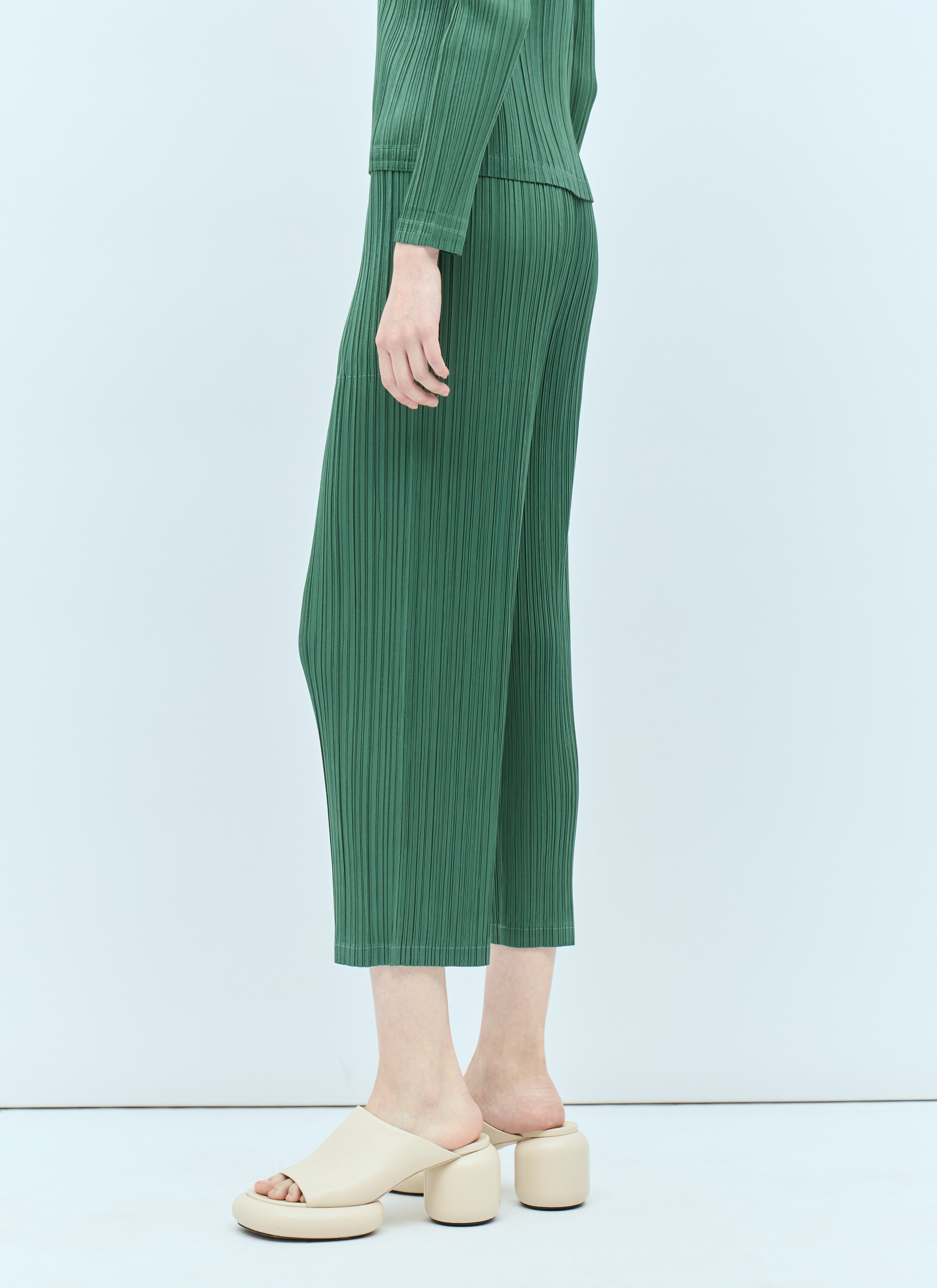 Pleats Please Issey Miyake Monthly Colors: December Pants in Green