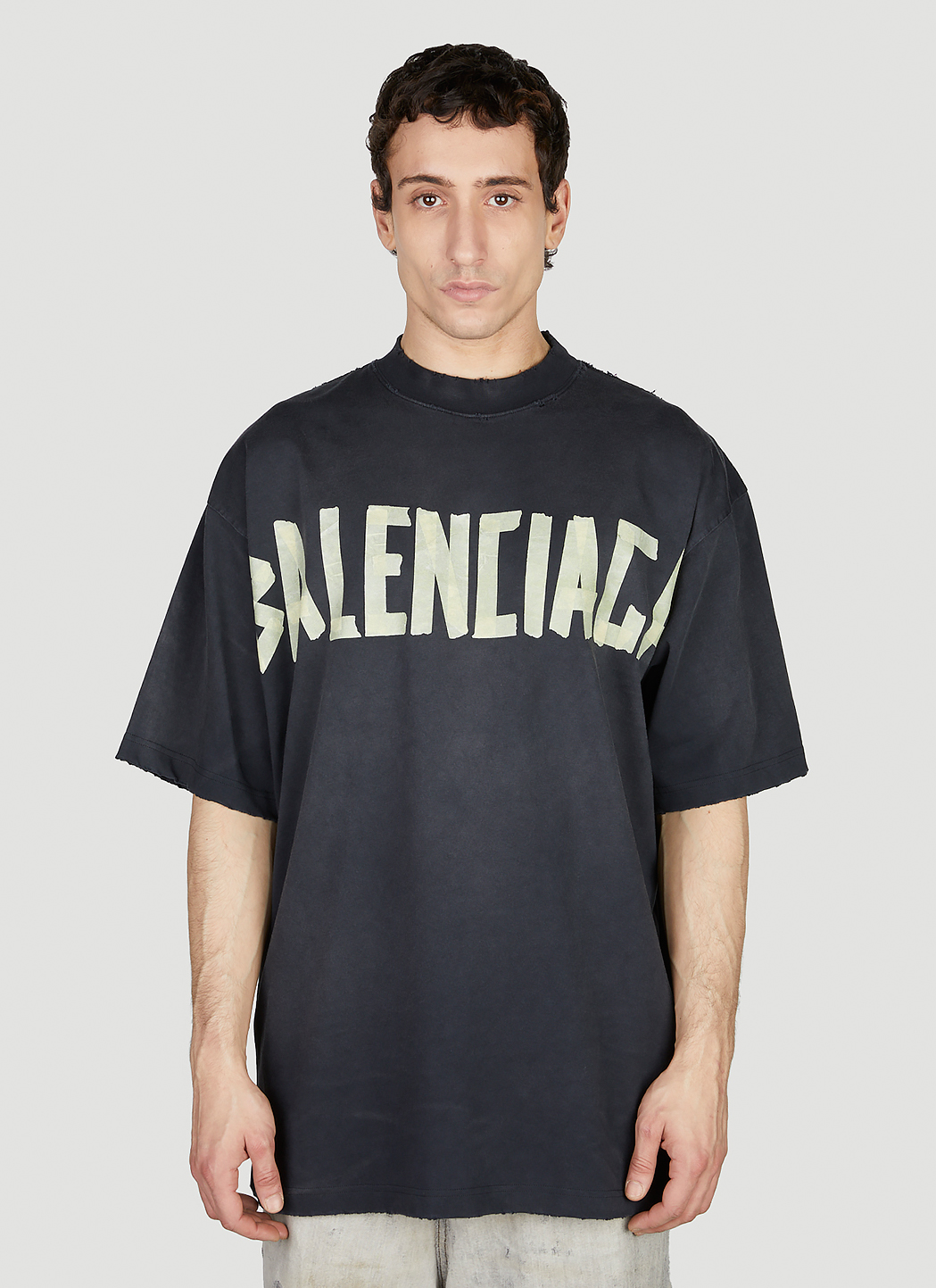 Balenciaga Mens Tape T-Shirt in Black | LN-CC®