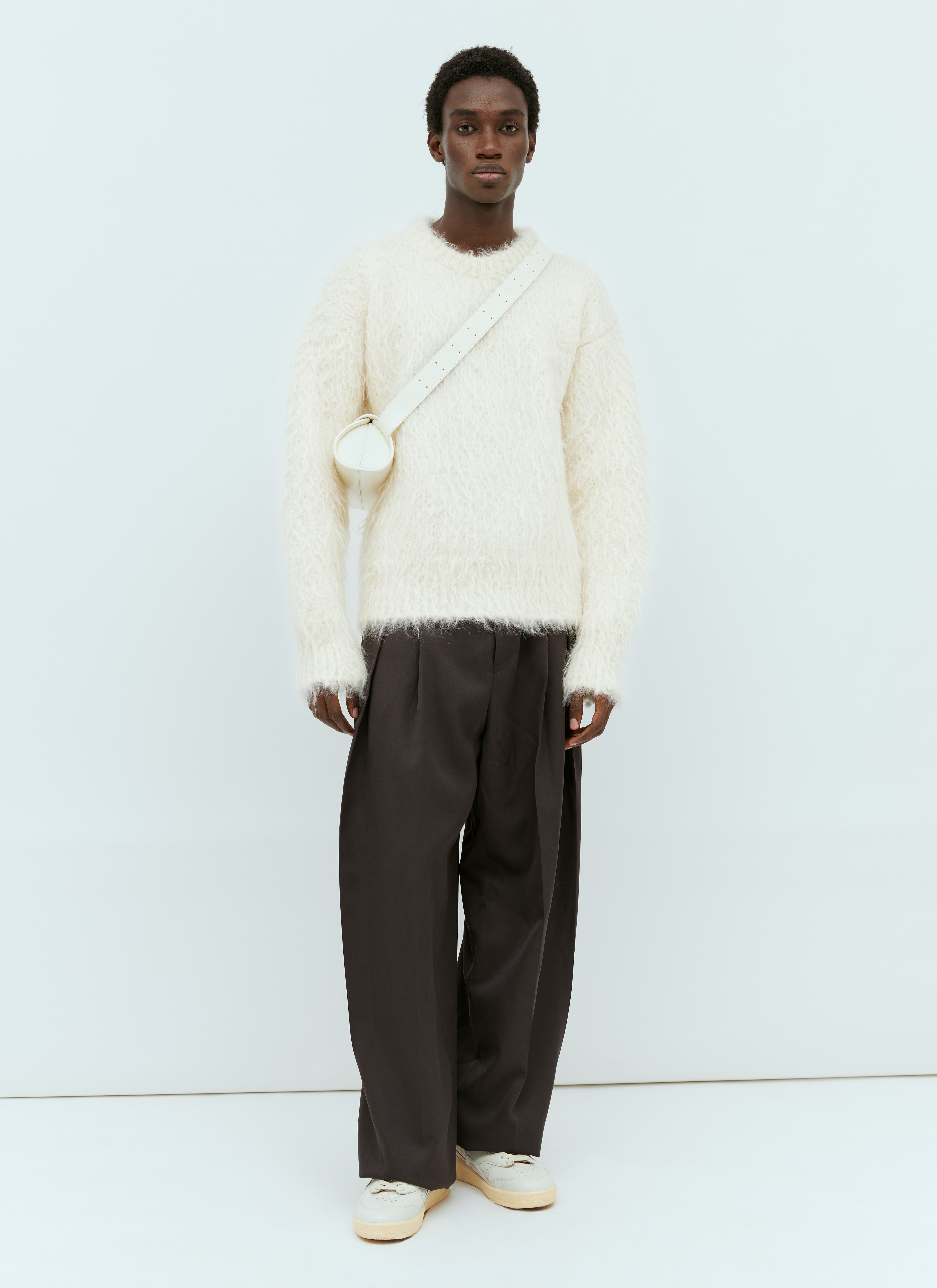 Jil Sander Mohair Blend Sweater in White | LN-CC®