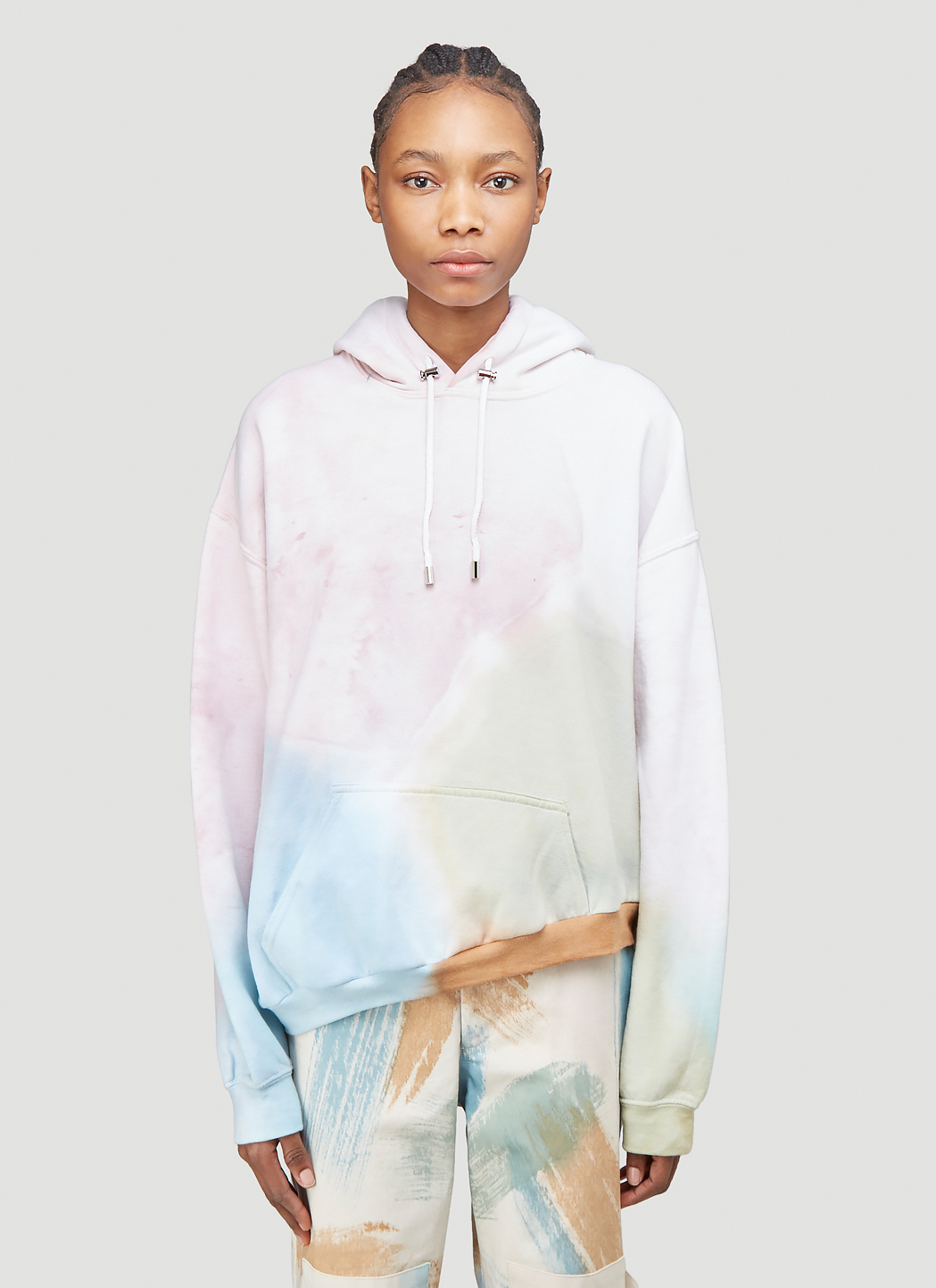 Collina Strada Women s Watercolour Hooded Sweatshirt in Pink LN CC