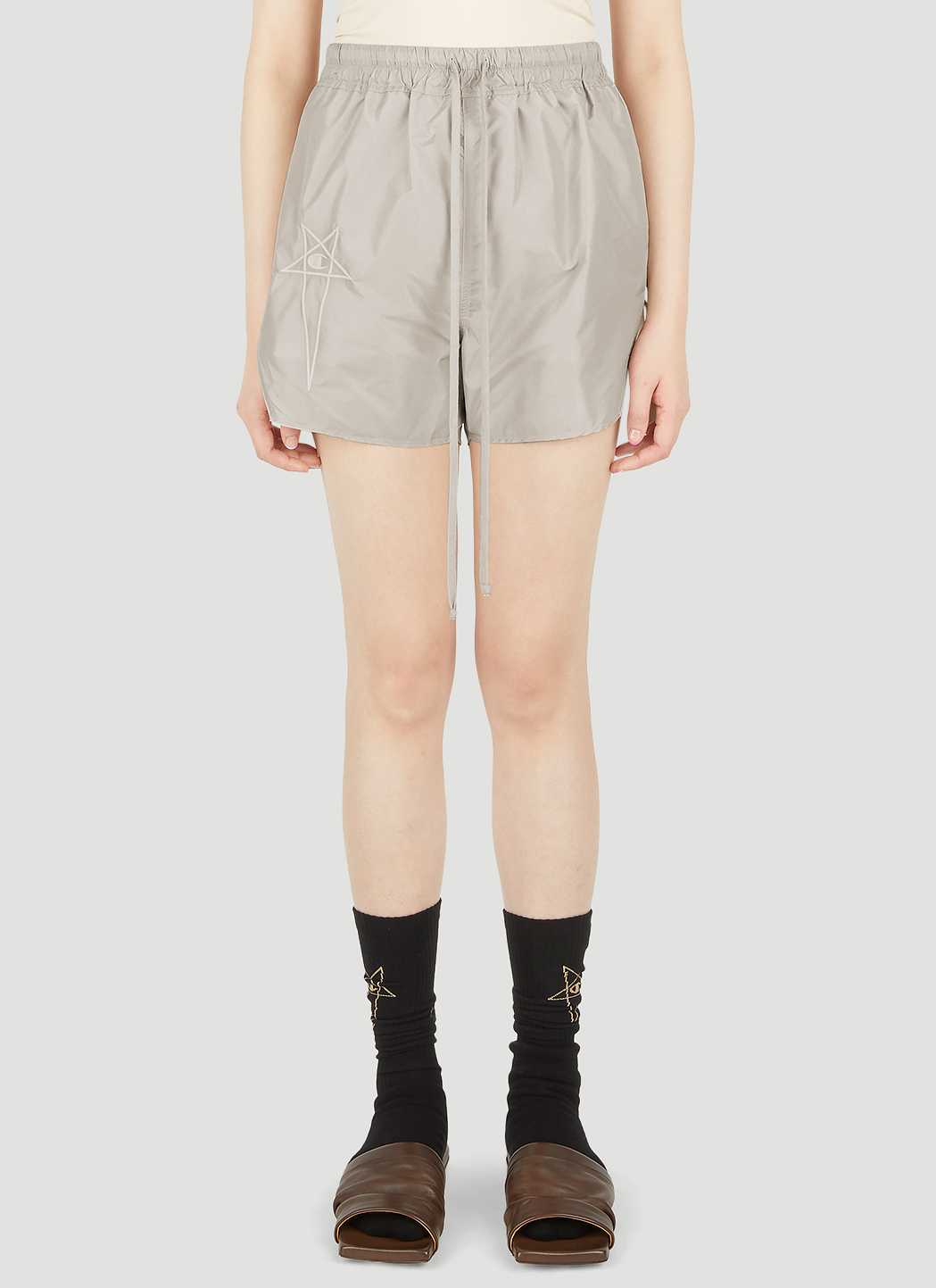 Rick Owens x Champion Women's Dolphin Boxer Shorts in Beige | LN-CC®