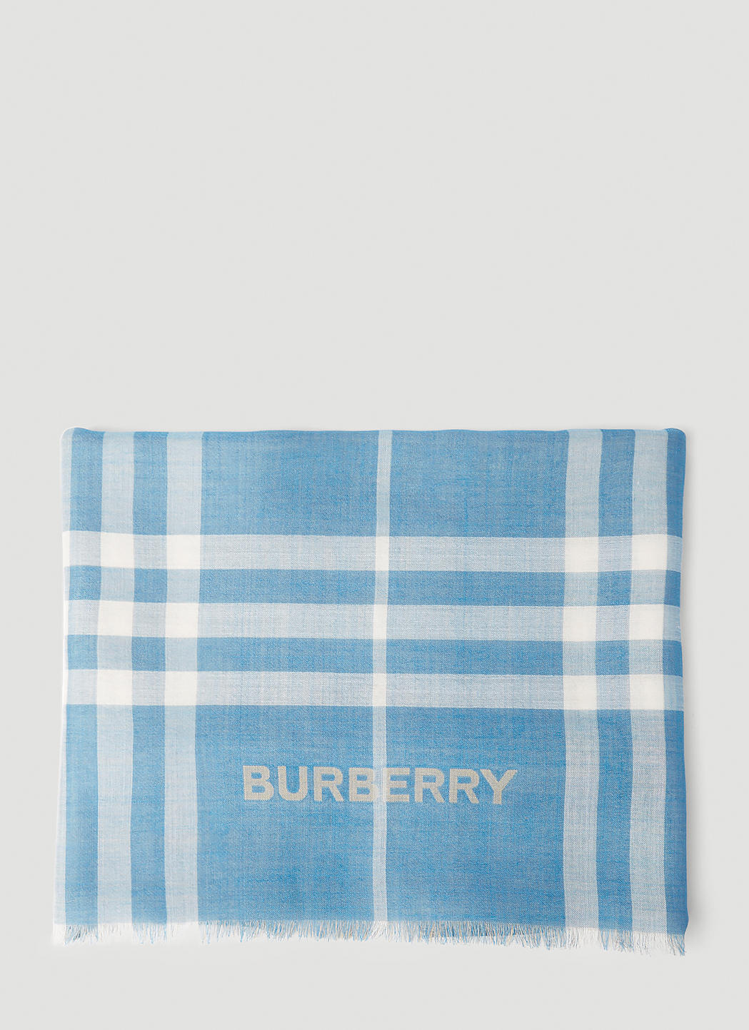 Burberry Women's' Check Lightweight Scarf in Blue | LN-CC®