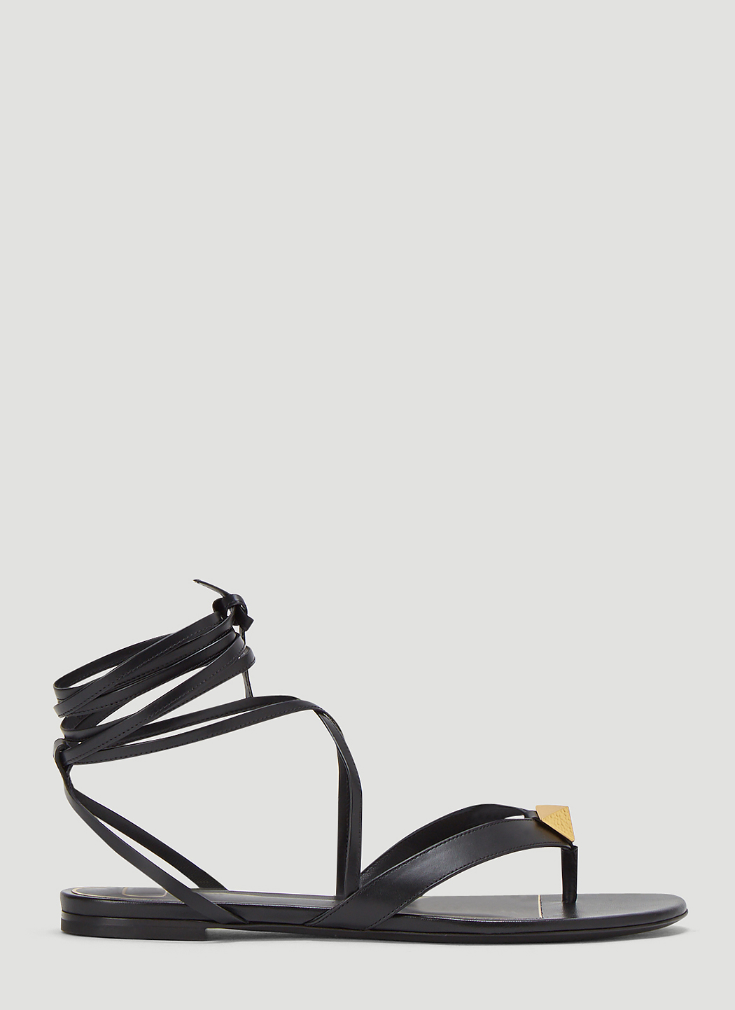 Valentino Roman Stud Sandals in Black | LN-CC