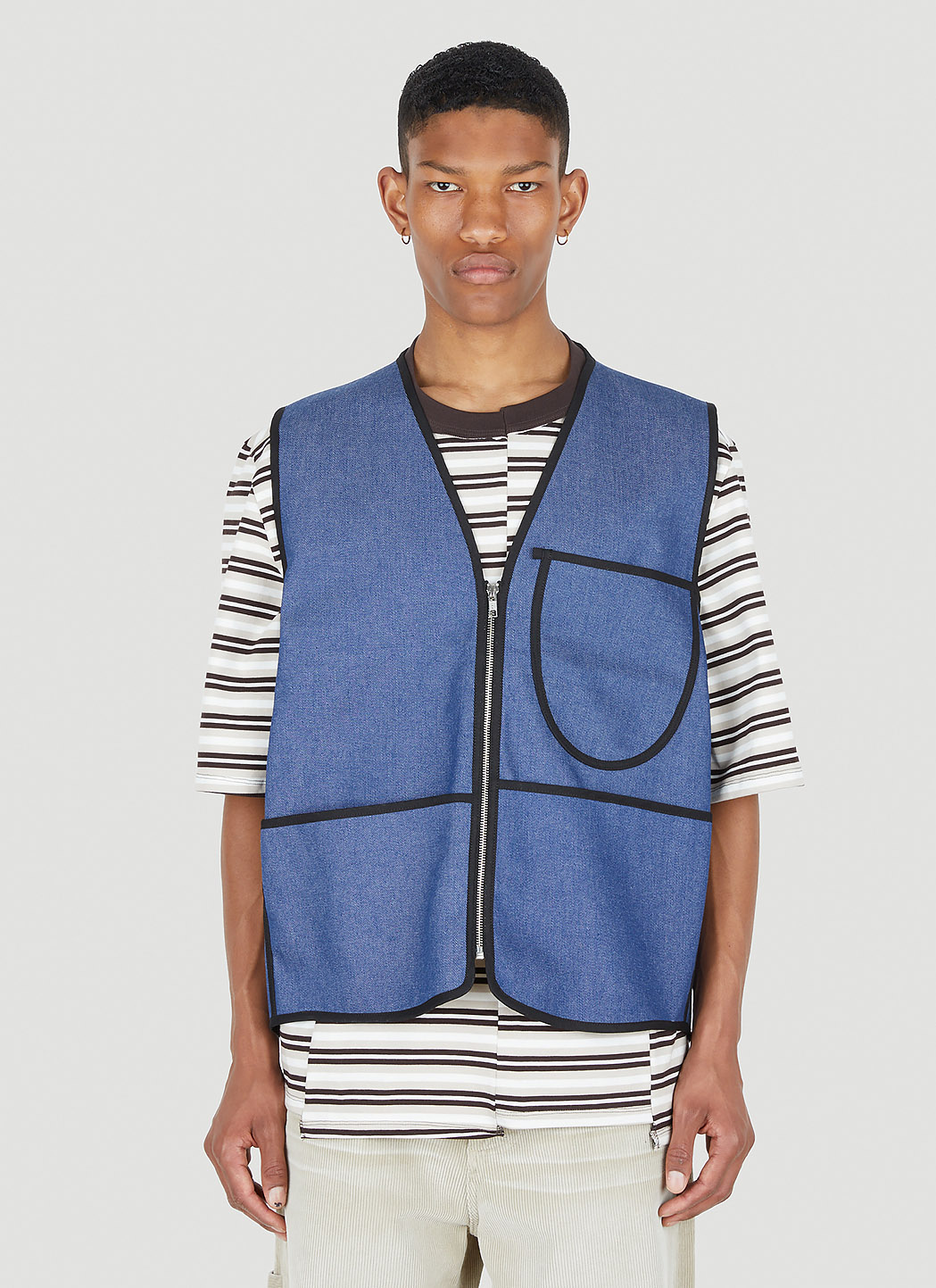 CAMIEL FORTGENS WORKER VEST TWEED - トップス