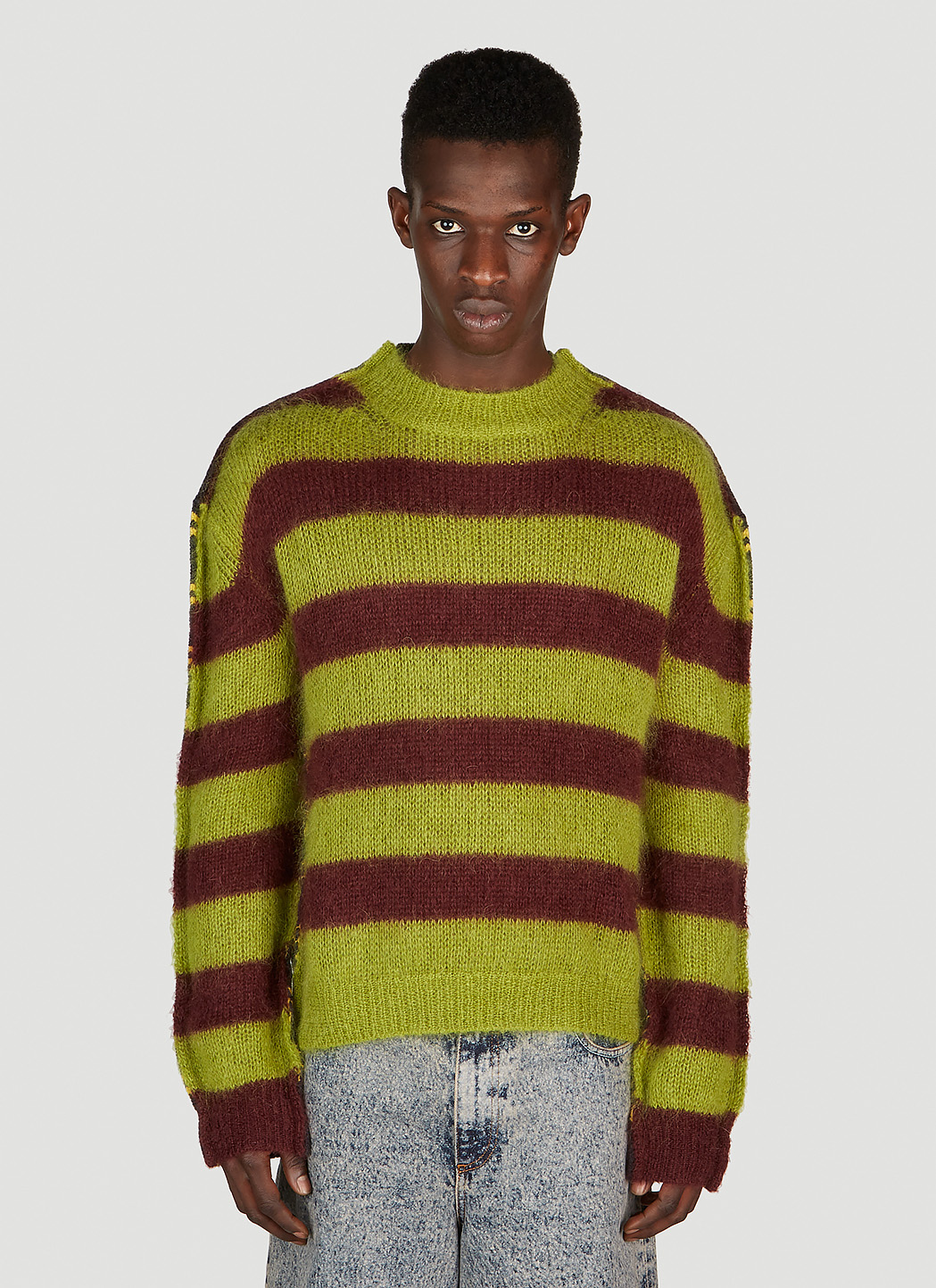Marni Men's Double Stripe Sweater in Green | LN-CC®