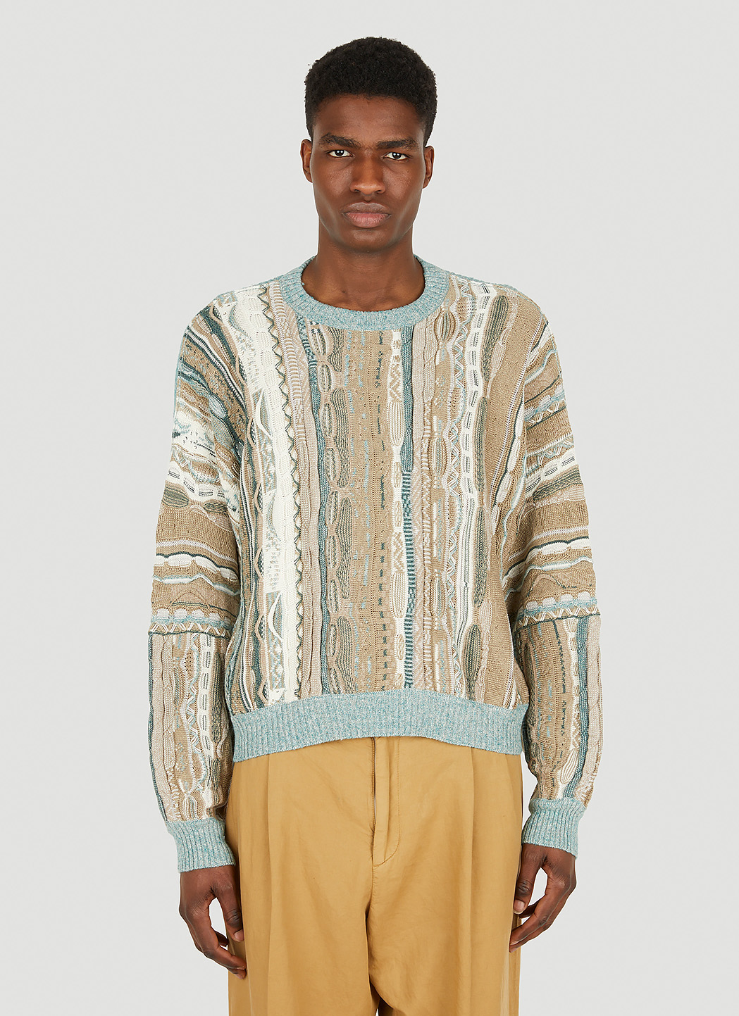 Mens DRIES VAN NOTEN multi Jacquard Knit Sweater