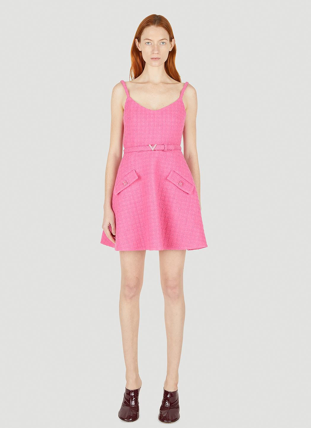 Valentino Tweed Mini Dress in Pink | LN-CC