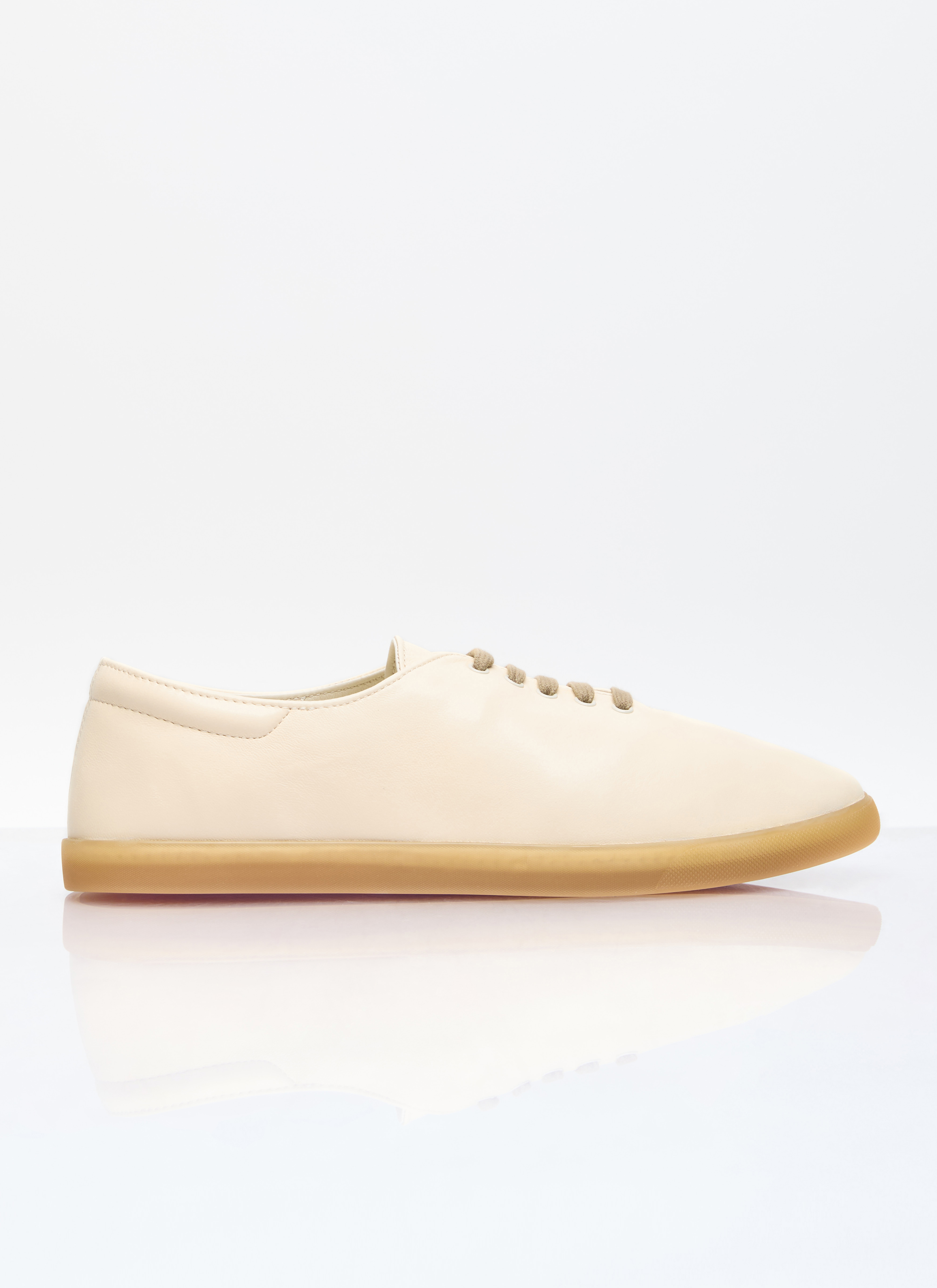 The Row Women's Sam Leather Sneakers in Beige | LN-CC®